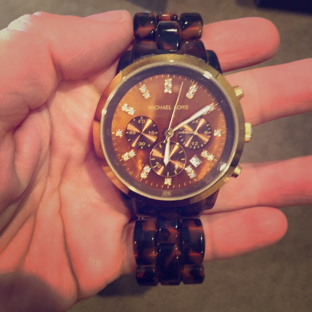 EUC Michael Kors Gold/Tortoiseshell Watch